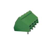 Angled Male 5.08mm Pitch Plug In Terminal Blocks Closed End