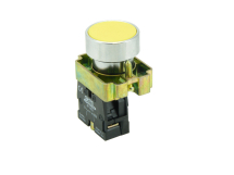 SCL 22MM PUSHBUTTON YELLOW + 1NO CONTACT