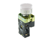 SCL 22mm ILLUMINATED P.BUTTON LED CLEAR + 1 NO CONTACT 24VDC