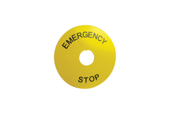 TEND 60mm EMERGENCY STOP DISC YELLOW