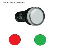 SCL 22mm LED INDICATOR 24ACDC DUAL COLOUR RED/GREEN